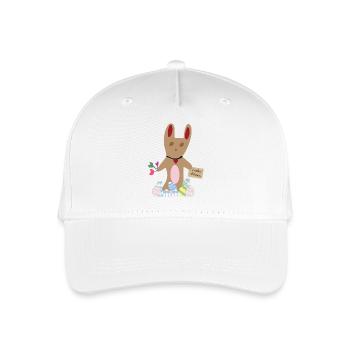 Rabbit wishes Happy Easter - Organic Kids’ Baseball Cap - white - Front