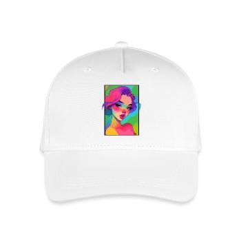 Glam Girl Portrait - Organic Kids’ Baseball Cap - white - Front
