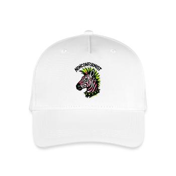 Zebra Punk Maverick Crest Neon Style Rocker - Organic Kids’ Baseball Cap - white - Front