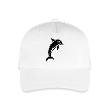 Jumping Dolphin - Organic Kids’ Baseball Cap - white - Front