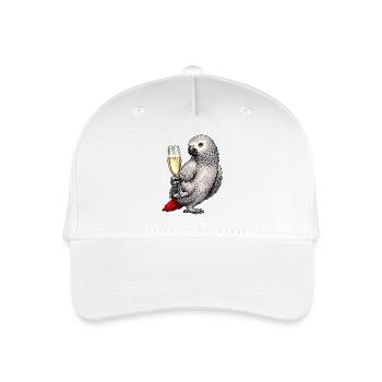 African grey parrot sparkling wine - Organic Kids’ Baseball Cap - white - Front