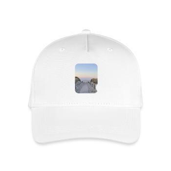 Dune path by the sea sunset - Organic Kids’ Baseball Cap - white - Front