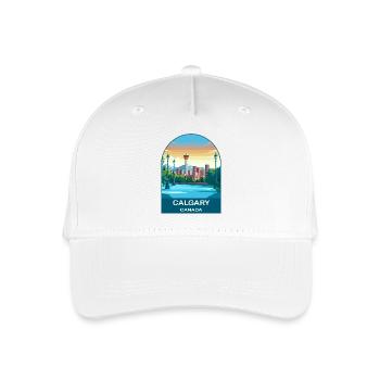 Calgary Canada Tower & Berge Reisekunst - Kinder Bio Basecap - Weiß - Vorne