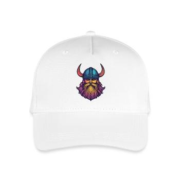 Wikinger Helm - Kinder Bio Basecap - Weiß - Vorne