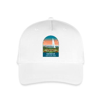 Genfer Schweiz Vintage-Reiseplakat - Kinder Bio Basecap - Weiß - Vorne