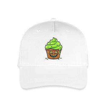 Grusel Cupcake Grün - Kinder Bio Basecap - Weiß - Vorne