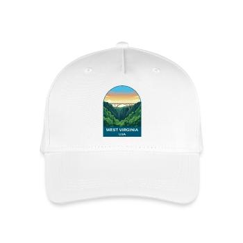 West Virginia USA Vintage Travel Poster - Organic Kids’ Baseball Cap - white - Front