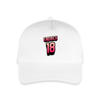 Endlich 18 Gradient Neon - Kinder Bio Basecap - Weiß - Vorne