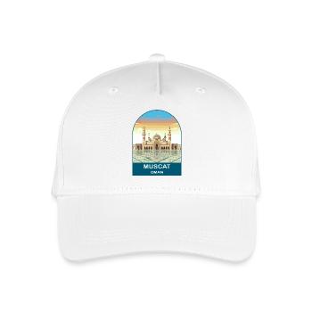 Muscat Oman Grand Mosque Vintage-Reiseplakat - Kinder Bio Basecap - Weiß - Vorne