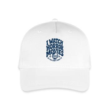 Watch Horror Movies Funny Design - Organic Kids’ Baseball Cap - white - Front