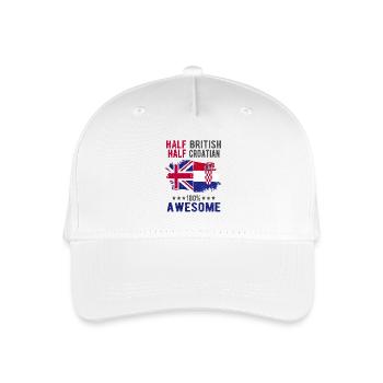Moitié britannique moitié croate - Casquette de baseball bio Enfant - blanc - Devant