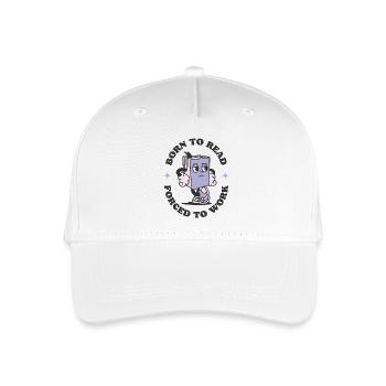 Né pour lire Forcé de travailler - Casquette de baseball bio Enfant - blanc - Devant