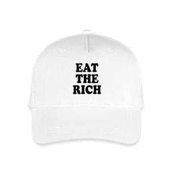 Eat the rich - Kinder Bio Basecap - Weiß - Vorne