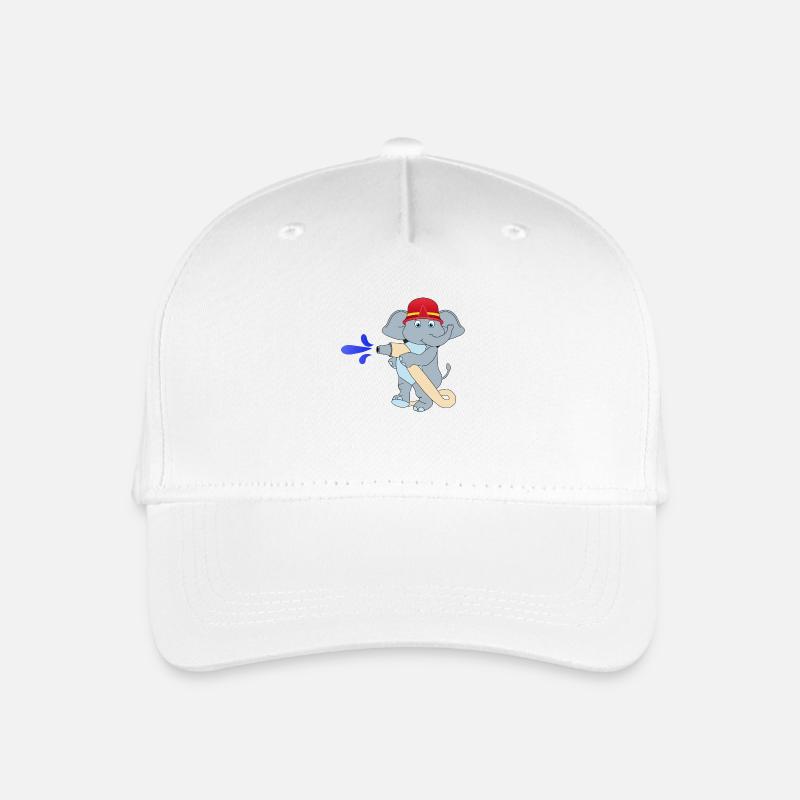 Feuerwehr-Elefant - Kinder Bio Basecap - Weiß