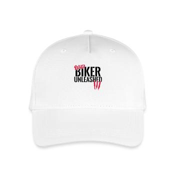 Wild biker unleashed - Organic Kids’ Baseball Cap - white - Front