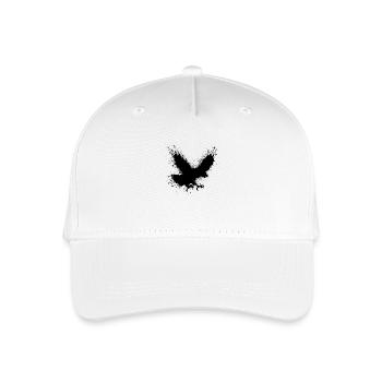Abstrakte Farbspritzer - Street art Vogel - Kinder Bio Basecap - Weiß - Vorne