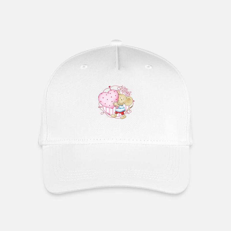 Lillebi mit Herz - Kinder Bio Basecap - Weiß
