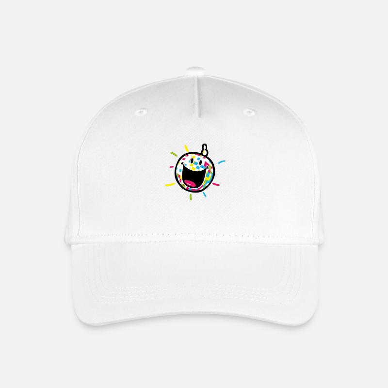 Smiley New Year Disco - Kinder Bio Basecap - Weiß