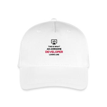 Entwickler / Informatiker / Programmierer / - Kinder Bio Basecap - Weiß - Vorne