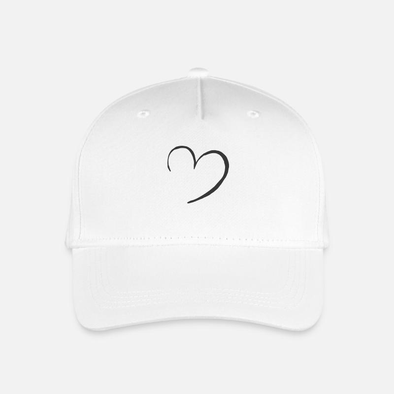 Herz - Kinder Bio Basecap - Weiß