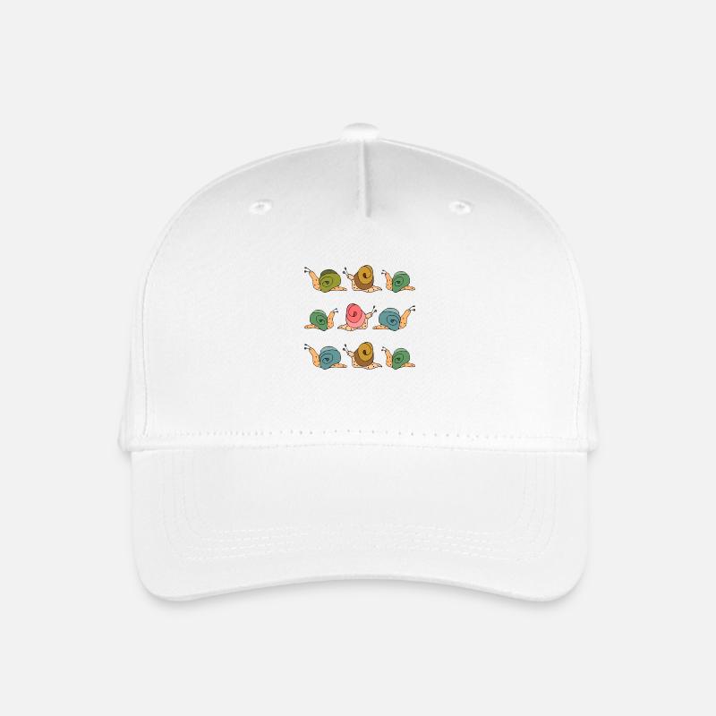 Schnecken - Kinder Bio Basecap - Weiß