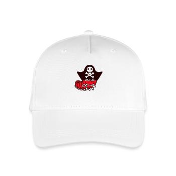 Raupe Säbel Piraten Kapitän Mütze Lustig Süß Comic - Kinder Bio Basecap - Weiß - Vorne