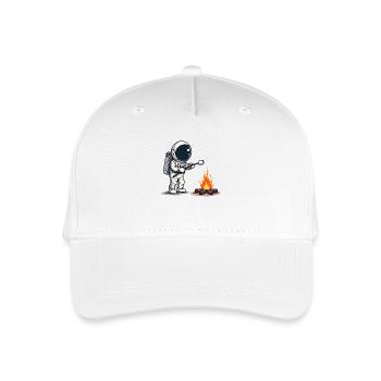 Astronaute faisant griller une guimauve au feu de camp - Casquette de baseball bio Enfant - blanc - Devant