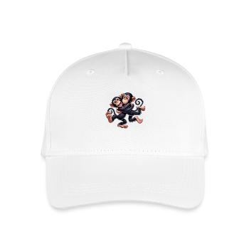 Schimpansen-Pärchen - Kinder Bio Basecap - Weiß - Vorne