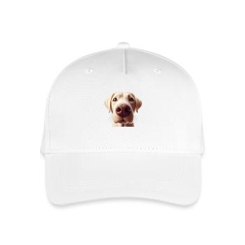 Hundekopf 6 beige - Kinder Bio Basecap - Weiß - Vorne