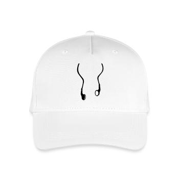 Kopfhörer - Kinder Bio Basecap - Weiß - Vorne