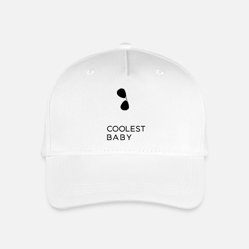 Coolest Baby - Vater und Sohn Partnerlook Shirts - Kinder Bio Basecap - Weiß
