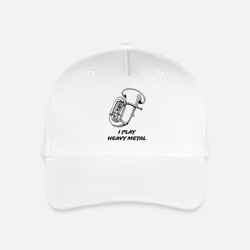 I Play Heavy Metal - Kinder Bio Basecap - Weiß