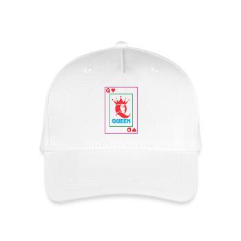 QUEEN Spielkarte - Kinder Bio Basecap - Weiß - Vorne