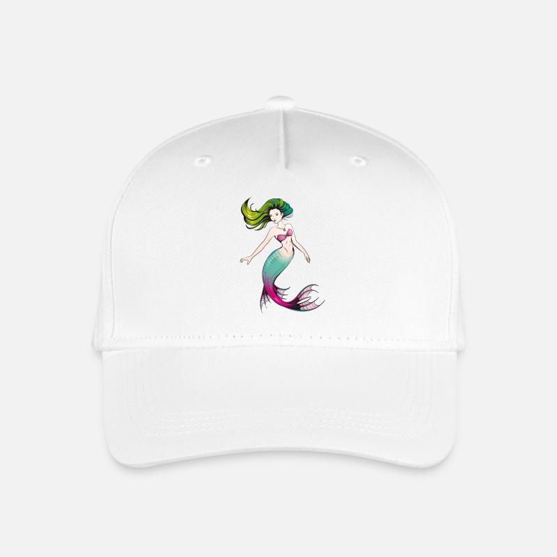 Mermaid - Organic Kids’ Baseball Cap - white