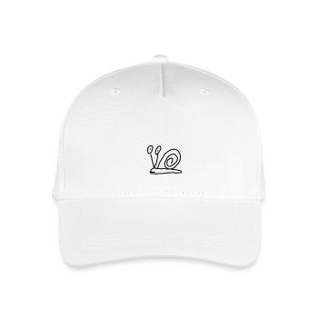 Schnecke - Kinder Bio Basecap - Weiß - Vorne