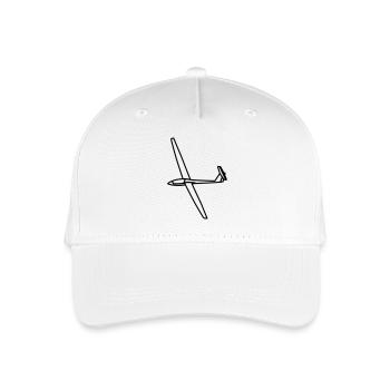 Segelflugzeug LS4 Geschenk - Kinder Bio Basecap - Weiß - Vorne