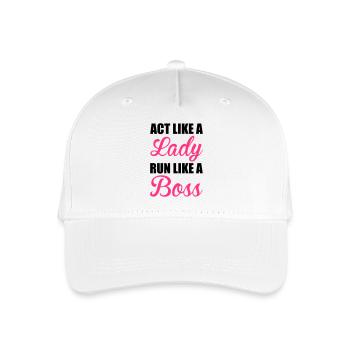 Run - Organic Kids’ Baseball Cap - white - Front