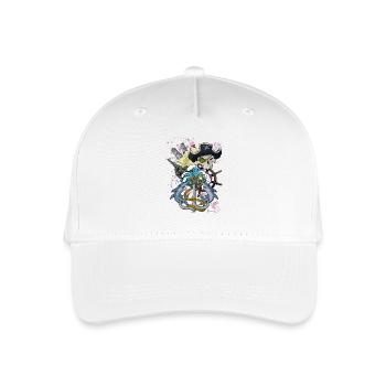 Piratenschädel - Kinder Bio Basecap - Weiß - Vorne