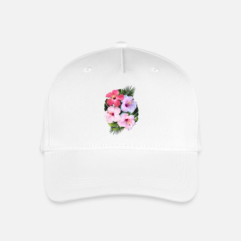 AD Hibiscus - Kinder Bio Basecap - Weiß