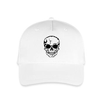 Halloween Death Head Horror Zeichnung 21 - Kinder Bio Basecap - Weiß - Vorne