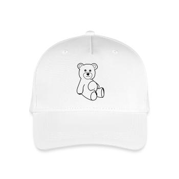 teddy_001 - Organic Kids’ Baseball Cap - white - Front