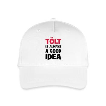 tölt is always a good idea - Organic Kids’ Baseball Cap - white - Front