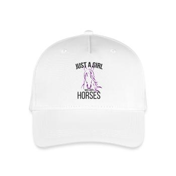 Lustiges Pferd Stute Pony Shetty Hengst Geschenk - Kinder Bio Basecap - Weiß - Vorne