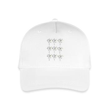 flower meadows pattern - Organic Kids’ Baseball Cap - white - Front