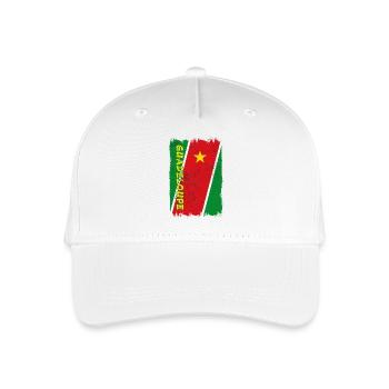 Guadeloupe Vintage Flagge - Kinder Bio Basecap - Weiß - Vorne