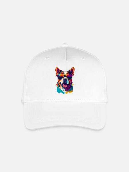 Pawsome Attitude: Retro Dog T-Shirt - Casquette de baseball bio Enfant - blanc