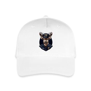 Police des cerfs - Casquette de baseball bio Enfant - blanc - Devant