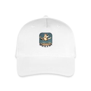 Jumping cat over keyboard - Organic Kids’ Baseball Cap - white - Front