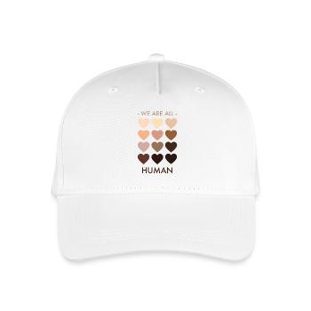 We are all human - Organic Kids’ Baseball Cap - white - Front