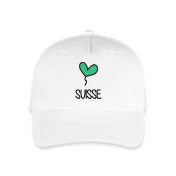 SCHWEIZ - Kinder Bio Basecap - Weiß - Vorne